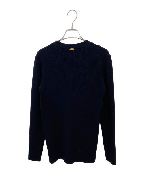 MUSE de Deuxieme Classe（ミューズ ドゥーズィエム クラス）MUSE de Deuxieme Classe (ミューズ ドゥーズィエム クラス) DINER RIB Vネックカーディガン ブラック サイズ:-の古着・服飾アイテム