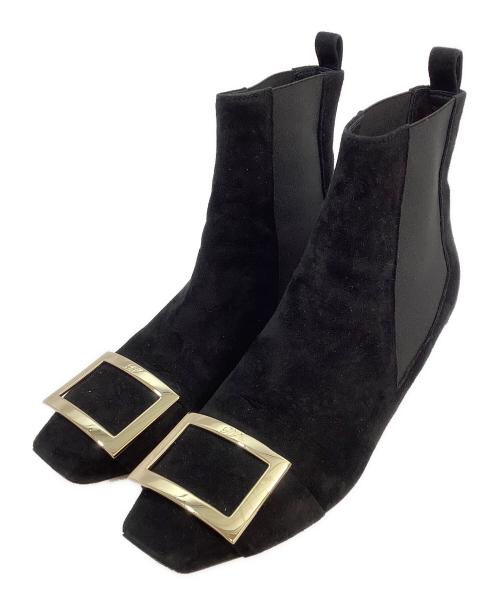 Roger Vivier（ロジェ ヴィヴィエ）Roger Vivier (ロジェ ヴィヴィエ) サイドゴアアンクルブーツ ブラック サイズ:36の古着・服飾アイテム