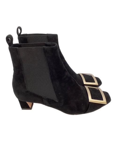 Roger Vivier（ロジェ ヴィヴィエ）Roger Vivier (ロジェ ヴィヴィエ) サイドゴアアンクルブーツ ブラック サイズ:36の古着・服飾アイテム