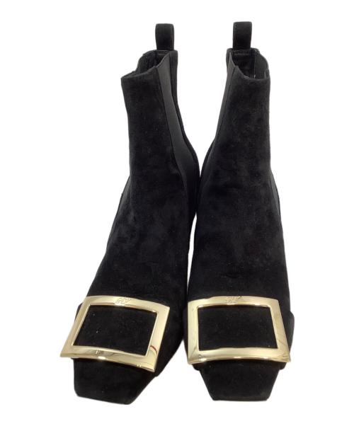Roger Vivier（ロジェ ヴィヴィエ）Roger Vivier (ロジェ ヴィヴィエ) サイドゴアアンクルブーツ ブラック サイズ:36の古着・服飾アイテム
