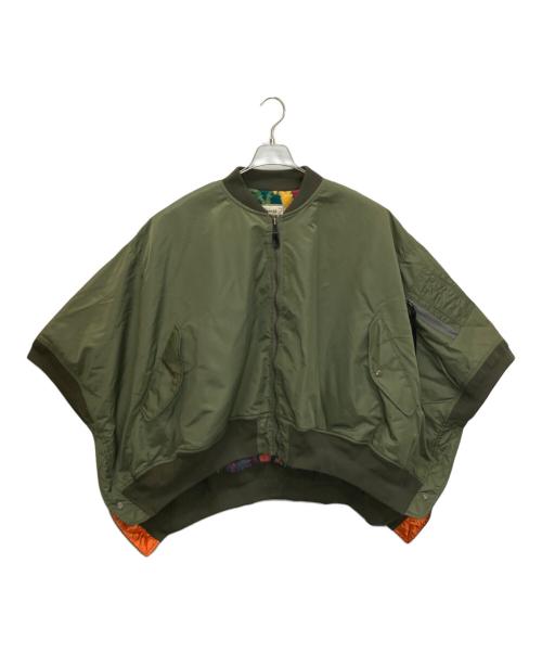 etsinta（エシンタ）etsinta (エシンタ) TYZ1022308A0001　リバーシブルMA-1ポンチョ オリーブ サイズ:ONEの古着・服飾アイテム