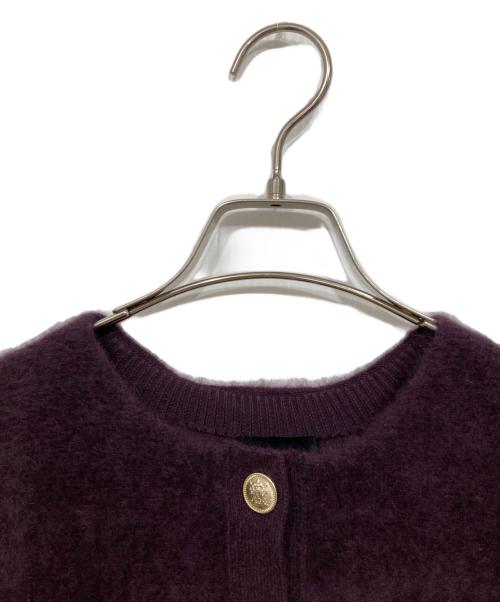 apart by lowrys（アパートバイローリーズ）apart by lowrys (アパートバイローリーズ) CNラクーンコンキンボタンカーディガン ボルドー サイズ:Fの古着・服飾アイテム