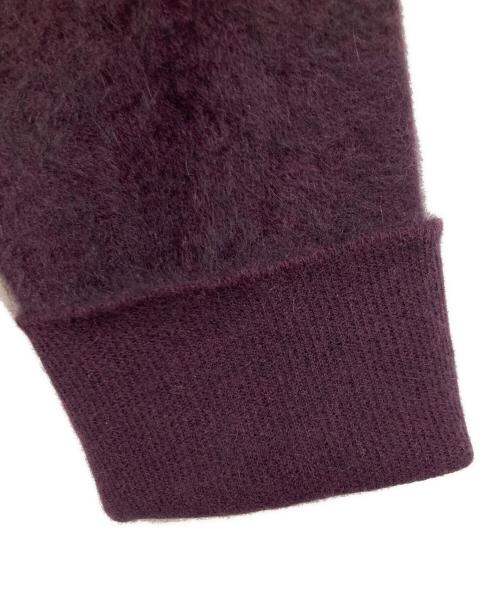 apart by lowrys（アパートバイローリーズ）apart by lowrys (アパートバイローリーズ) CNラクーンコンキンボタンカーディガン ボルドー サイズ:Fの古着・服飾アイテム