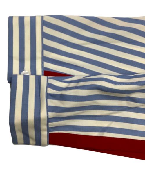 CINOH（チノ）CINOH (チノ) SUMMER WOOL CAPE BLOUSE ブルー サイズ:SIZE 38の古着・服飾アイテム