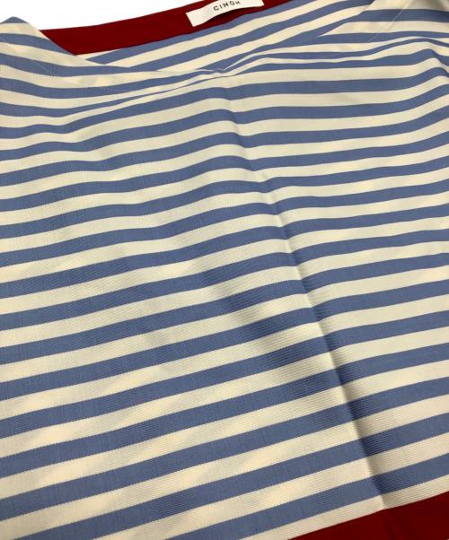 CINOH（チノ）CINOH (チノ) SUMMER WOOL CAPE BLOUSE ブルー サイズ:SIZE 38の古着・服飾アイテム