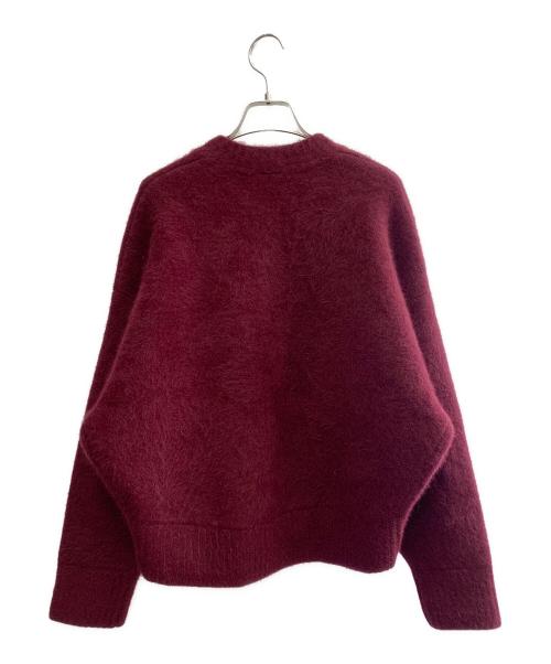 ELENDEEK（エレンディーク）ELENDEEK (エレンディーク) ELENDEEK　CN RACCOON MIX BZ　厚手カーディガン ボルドー サイズ:Fの古着・服飾アイテム