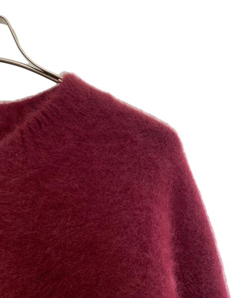 ELENDEEK（エレンディーク）ELENDEEK (エレンディーク) ELENDEEK　CN RACCOON MIX BZ　厚手カーディガン ボルドー サイズ:Fの古着・服飾アイテム