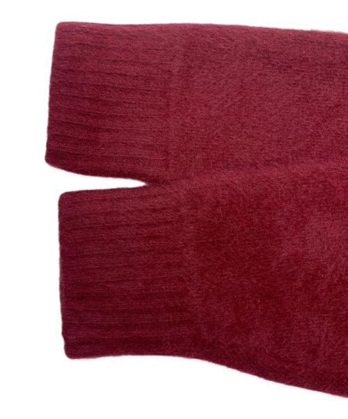 ELENDEEK（エレンディーク）ELENDEEK (エレンディーク) ELENDEEK　CN RACCOON MIX BZ　厚手カーディガン ボルドー サイズ:Fの古着・服飾アイテム