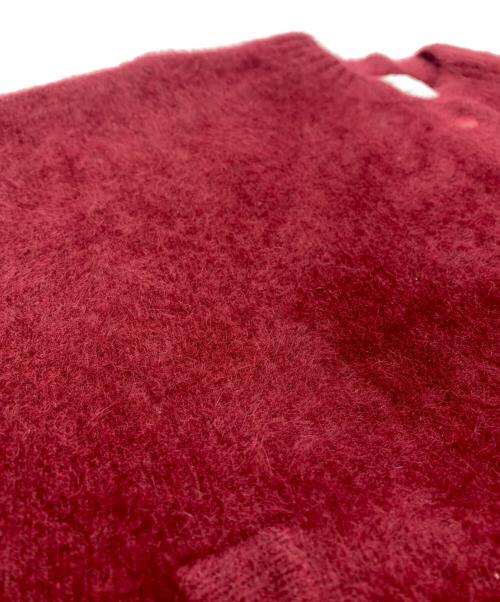 ELENDEEK（エレンディーク）ELENDEEK (エレンディーク) ELENDEEK　CN RACCOON MIX BZ　厚手カーディガン ボルドー サイズ:Fの古着・服飾アイテム