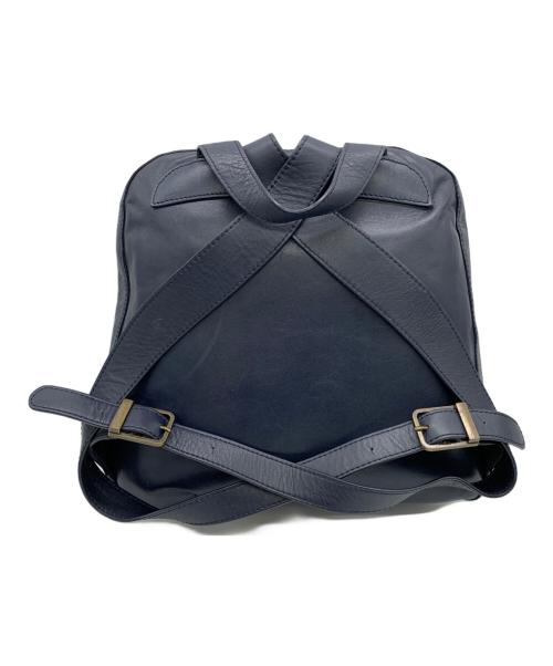 MOTHERHOUSE（マザーハウス）MOTHERHOUSE (マザーハウス) スクエアレザーリュック ネイビーの古着・服飾アイテム