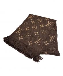 LOUIS VUITTON（ルイ ヴィトン）の古着「シルク混 エシャルプ ロゴマニア シャイン」｜ブラウン