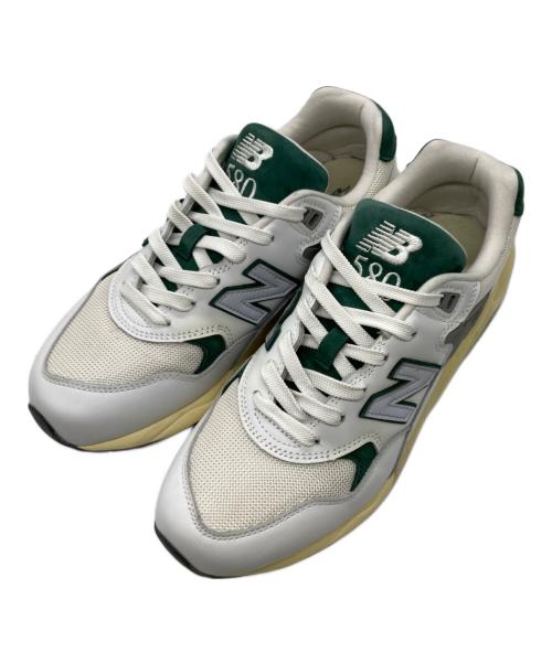 NEW BALANCE（ニューバランス）NEW BALANCE (ニューバランス) ローカットスニーカー ホワイト×グリーン サイズ:26.5cmの古着・服飾アイテム