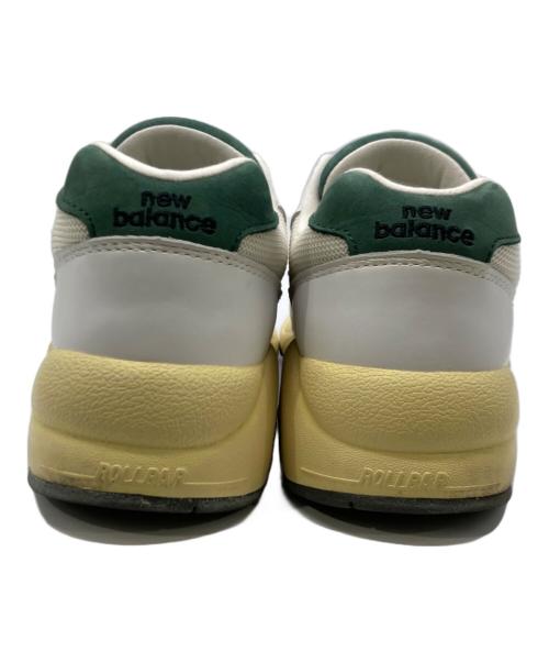 NEW BALANCE（ニューバランス）NEW BALANCE (ニューバランス) ローカットスニーカー ホワイト×グリーン サイズ:26.5cmの古着・服飾アイテム