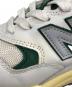 中古・古着 NEW BALANCE (ニューバランス) ローカットスニーカー ホワイト×グリーン サイズ:26.5cm：6000円