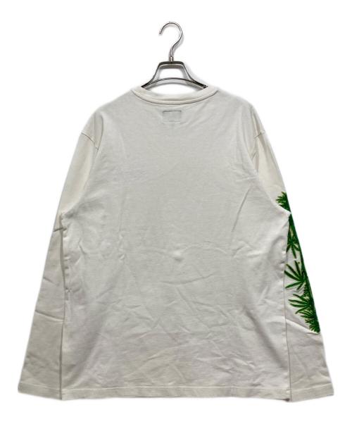 stussy（ステューシー）stussy (ステューシー) 刺繍ロングカットソー ホワイト サイズ:Lの古着・服飾アイテム