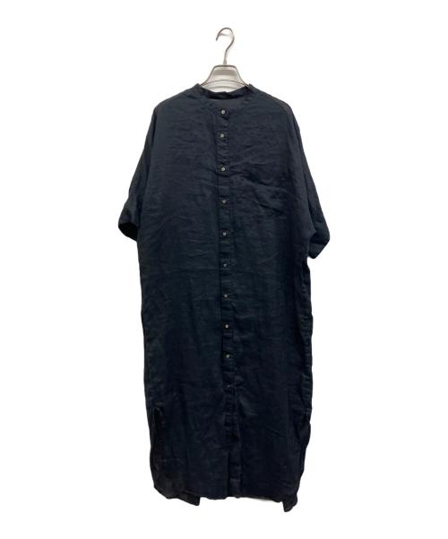 SHIPS（シップス）SHIPS (シップス) ラミー 4 スタンドカラー シャツ ワンピース ネイビー サイズ:Freeの古着・服飾アイテム