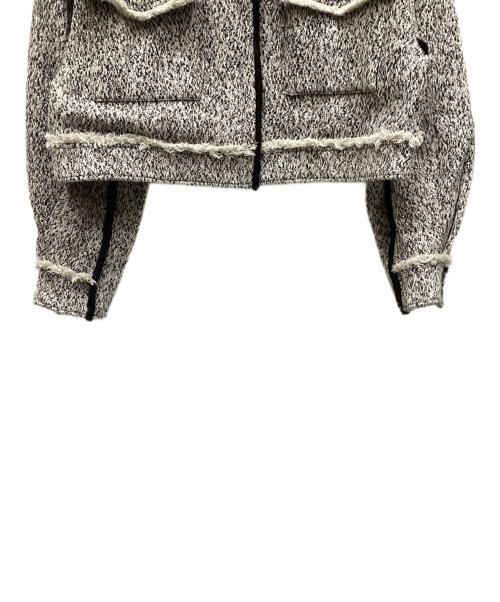 Ameri（アメリ）Ameri (アメリ) OTONA MUSE FRINGE TWEED SHORT JACKET ホワイト サイズ:Ｆの古着・服飾アイテム