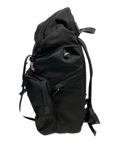 PRADA（プラダ）PRADA (プラダ) Re-Nylon x Saffiano Leather Backpack/Re-Nylon xサフィアーノレザー バックパック ブラック サイズ:-の古着・服飾アイテム