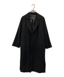 VERMEIL par iena（ヴェルメイユ パー イエナ）の古着「カシミヤ混ビーバーサイドスリットコート」｜ブラック