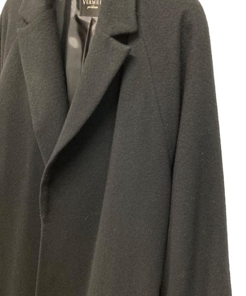 VERMEIL par iena（ヴェルメイユ パー イエナ）VERMEIL par iena (ヴェルメイユ パー イエナ) カシミヤ混ビーバーサイドスリットコート ブラック サイズ:38の古着・服飾アイテム