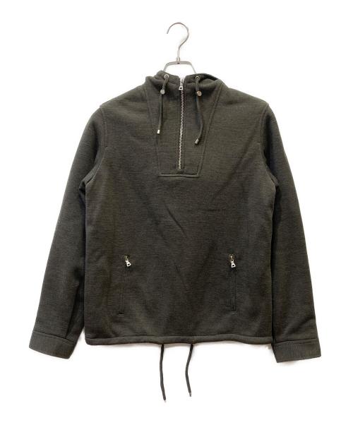 PRADA（プラダ）PRADA (プラダ) ウール ハーフジップパーカー オリーブ サイズ:Mの古着・服飾アイテム