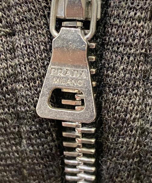 PRADA（プラダ）PRADA (プラダ) ウール ハーフジップパーカー オリーブ サイズ:Mの古着・服飾アイテム