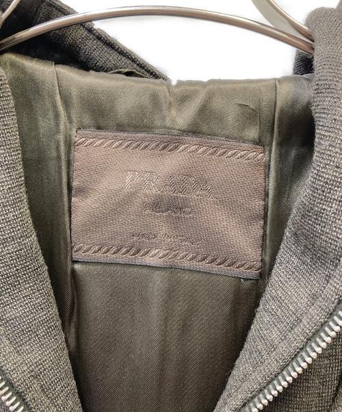PRADA（プラダ）PRADA (プラダ) ウール ハーフジップパーカー オリーブ サイズ:Mの古着・服飾アイテム