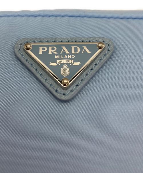 PRADA（プラダ）PRADA (プラダ) スモール Re-Nylon ポーチ ライトブルーの古着・服飾アイテム