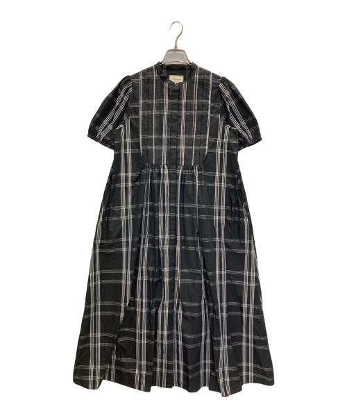 UNITED ARROWS（ユナイテッドアローズ）UNITED ARROWS (ユナイテッドアローズ) タフタ ピンタック ワンピース ブラック サイズ:FREEの古着・服飾アイテム