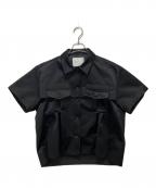 sacaiサカイ）の古着「SATIN SHIRT」｜ブラック