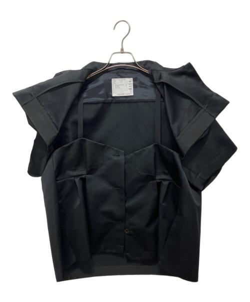 sacai（サカイ）sacai (サカイ) SATIN SHIRT ブラック サイズ:2の古着・服飾アイテム
