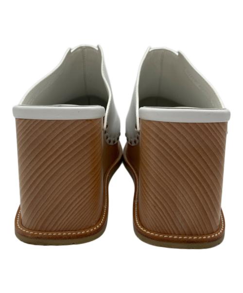 HERMES（エルメス）HERMES (エルメス) サボスタッズサンダル ホワイト サイズ:38の古着・服飾アイテム