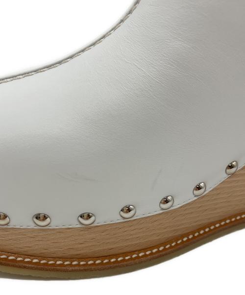 HERMES（エルメス）HERMES (エルメス) サボスタッズサンダル ホワイト サイズ:38の古着・服飾アイテム