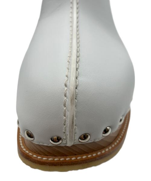 HERMES（エルメス）HERMES (エルメス) サボスタッズサンダル ホワイト サイズ:38の古着・服飾アイテム