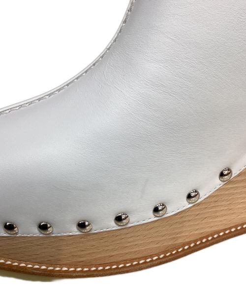 HERMES（エルメス）HERMES (エルメス) サボスタッズサンダル ホワイト サイズ:38の古着・服飾アイテム