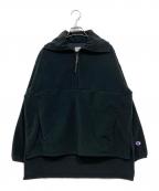 Championチャンピオン）の古着「BLACK EDITION HALF ZIP JACKET/ハーフジップ」｜ブラック