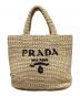 PRADA（プラダ）の古着「ラフィアトートバッグ」｜ベージュ