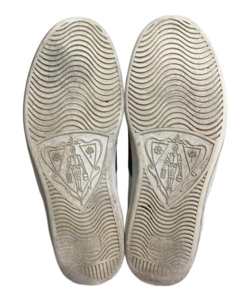 GUCCI（グッチ）GUCCI (グッチ) エンブロイダリー付き メンズ スニーカー ホワイト サイズ:SIZE 7の古着・服飾アイテム