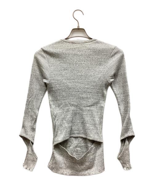 TOGA ARCHIVES（トーガアーカイブス）TOGA ARCHIVES (トーガアーカイブス) Ribbed Shiny Telecom Pullover グレー サイズ:36の古着・服飾アイテム