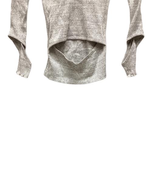 TOGA ARCHIVES（トーガアーカイブス）TOGA ARCHIVES (トーガアーカイブス) Ribbed Shiny Telecom Pullover グレー サイズ:36の古着・服飾アイテム
