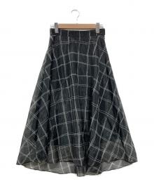 ESTNATION（エストネーション）の古着「オーガンジーフレアスカート」｜ブラック