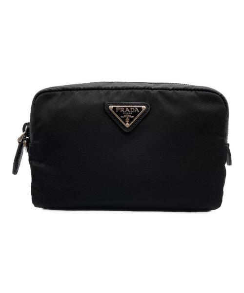 PRADA（プラダ）PRADA (プラダ) スモール Re-Nylon ポーチ ブラックの古着・服飾アイテム