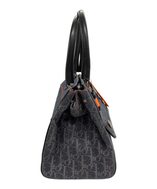 Christian Dior（クリスチャン ディオール）Christian Dior (クリスチャン ディオール) フライトライントートバッグ グレー×ブラックの古着・服飾アイテム
