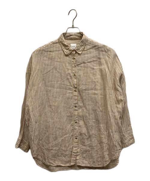 Spick and Span（スピック＆スパン）Spick and Span (スピック＆スパン) 80リネンカシュクールビックシャツ ベージュ サイズ:Freeの古着・服飾アイテム