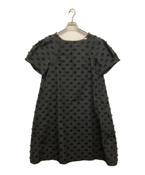 DRESSTERIOR（ドレステリア）DRESSTERIOR (ドレステリア) リボンジャガードワンピース ブラック サイズ:38の古着・服飾アイテム
