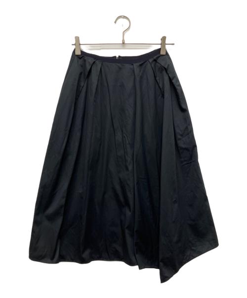 JIL SANDER NAVY（ジルサンダー ネイビー）JIL SANDER NAVY (ジルサンダー ネイビー) フレアスカート ブラック サイズ:36の古着・服飾アイテム