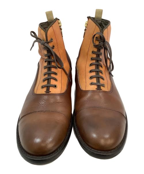 Alfredo BANNISTER（アルフレッドバニスター）Alfredo BANNISTER (アルフレッドバニスター) サイドジップレザーブーツ ブラウン サイズ:42の古着・服飾アイテム