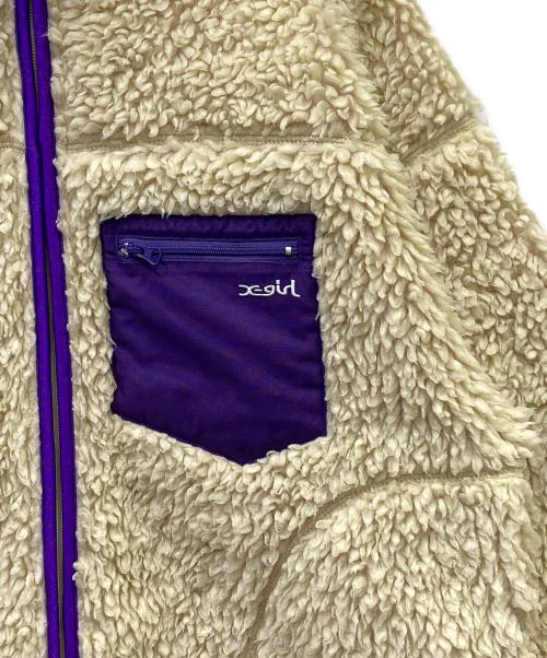 X-GIRL（エックスガール）X-GIRL (エックスガール) Champion (チャンピオン) ボアコート アイボリー サイズ:Sの古着・服飾アイテム