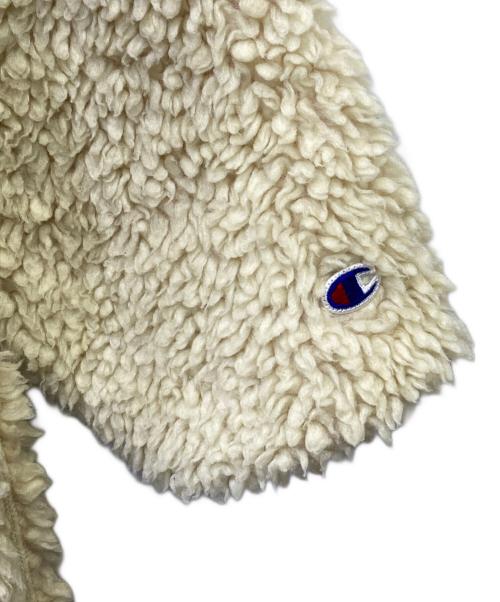 X-GIRL（エックスガール）X-GIRL (エックスガール) Champion (チャンピオン) ボアコート アイボリー サイズ:Sの古着・服飾アイテム