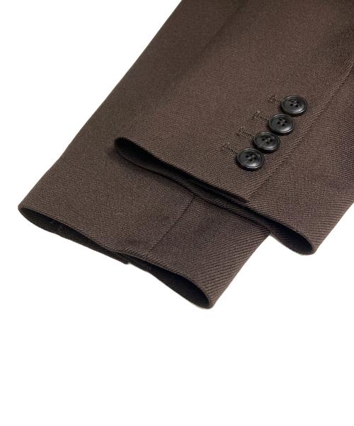 Spick and Span（スピック＆スパン）Spick and Span (スピック＆スパン) ウールライクノーカラールーズジャケット ブラウン サイズ:36の古着・服飾アイテム